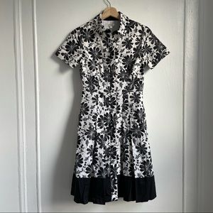 Crisp floral shirt dress in perfect condition